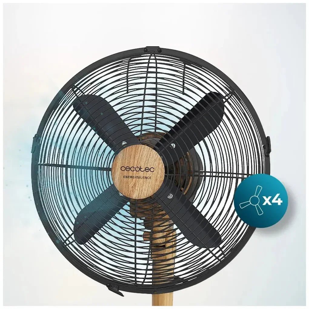 Ventilador de Sobremesa Silencioso y Elegante con 40W y Acabado en Madera de Cecotec 7