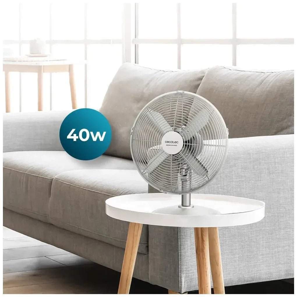 Ventilador de Sobremesa Silencioso y Potente de 40W con Diseño en Acero y 3 Velocidades de Cecotec 2