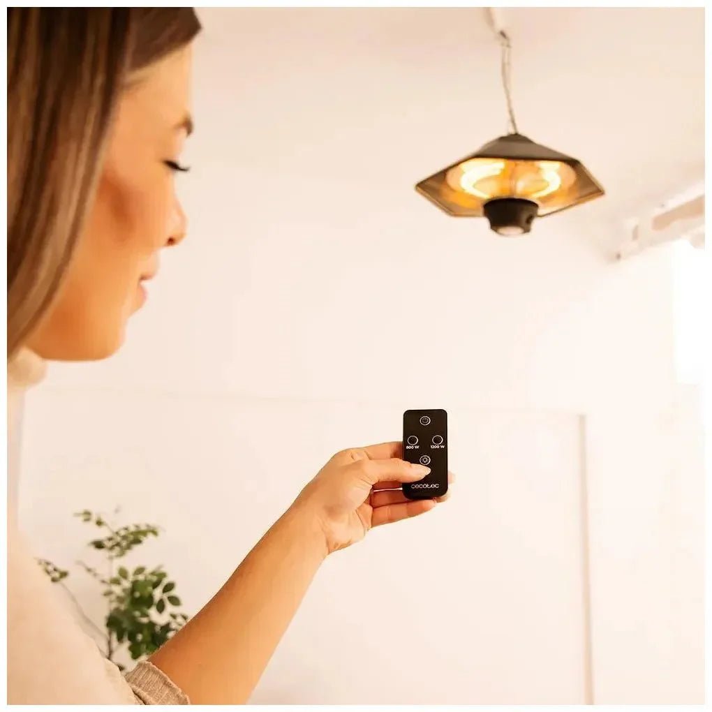 Calefactor de Techo Exterior 2000W con Mando y Luz LED para Terrazas y Jardines de Cecotec 4