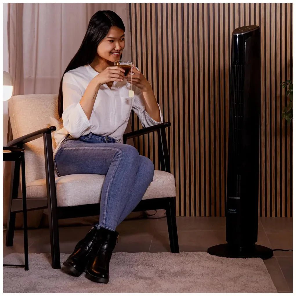 Ventilador de Torre 42'' con Control Remoto, LED, Oscilación y Temporizador 12h de Cecotec 11