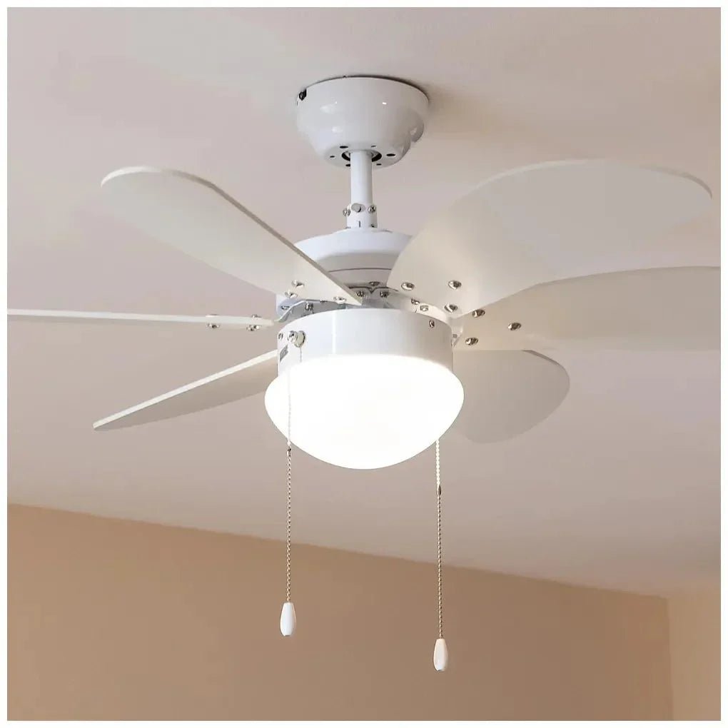 Ventilador de Techo Blanco con Lámpara, 50W, 36 pulgadas, 3 Velocidades, Modo Invierno-Verano de Cecotec 5