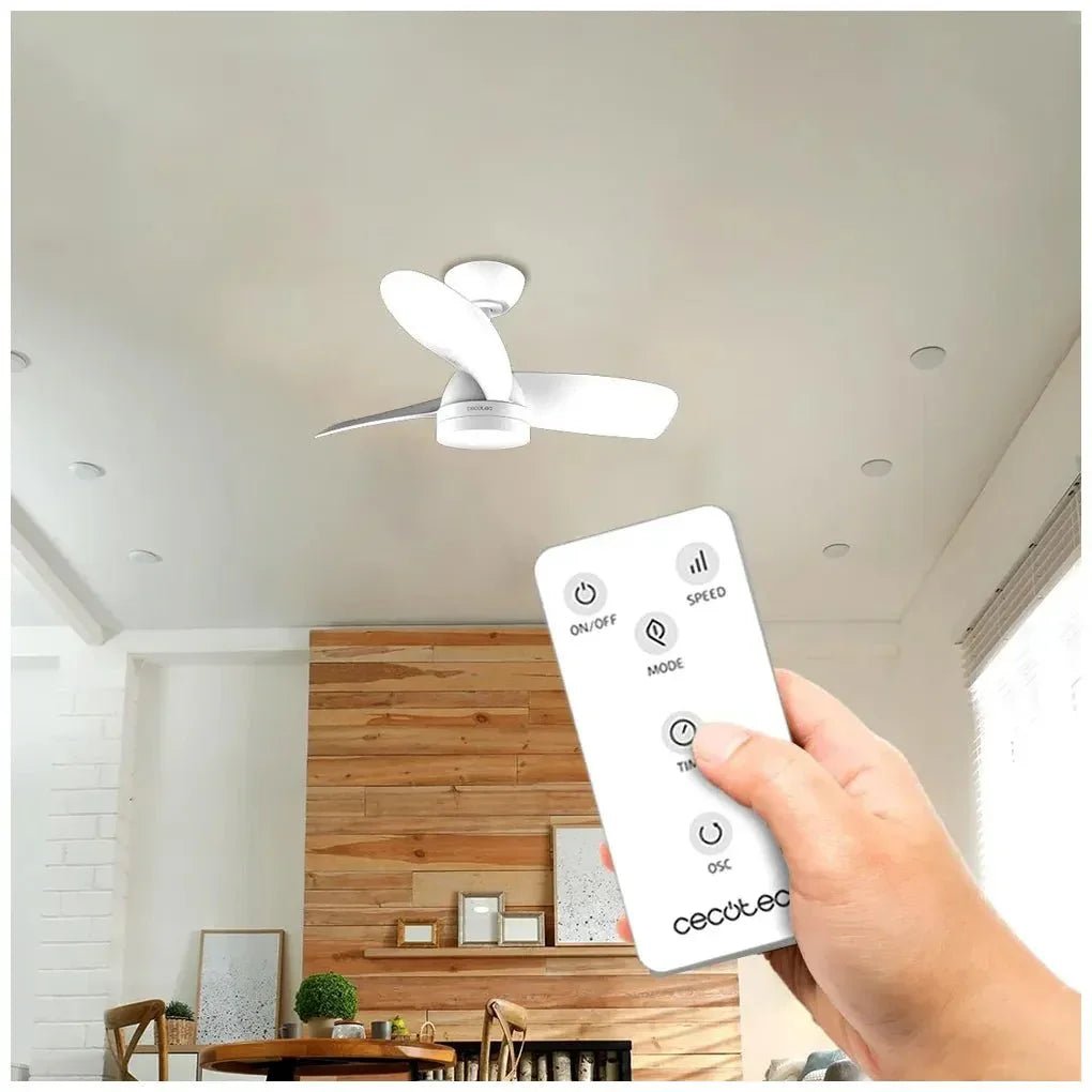 Ventilador de Techo Silencioso con Luz LED, Mando y Función Invierno/Verano de Cecotec 6