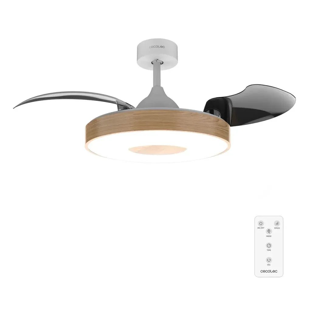 Ventilador de Techo LED 42'' con Aspas Retráctiles y Motor Silencioso DC 65W de Cecotec 2