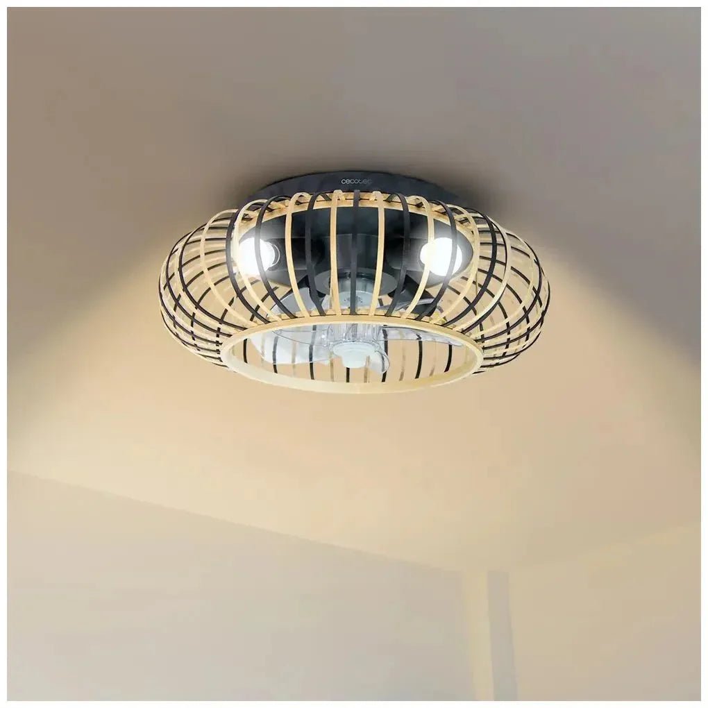 Ventilador de Techo de Madera con Motor DC, Lámpara y Control Remoto Integrados de Cecotec 5