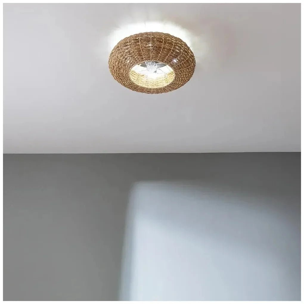 Ventilador de Techo con Lámpara y Control Remoto, Diseño Natural y Función Invierno/Verano de Cecotec 3
