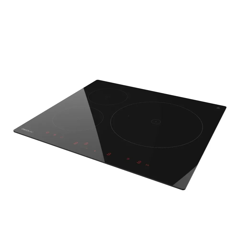 Placa de Inducción Moderna: 3 Zonas, 7400W, Control Táctil y Seguridad Infantil de Cecotec 4