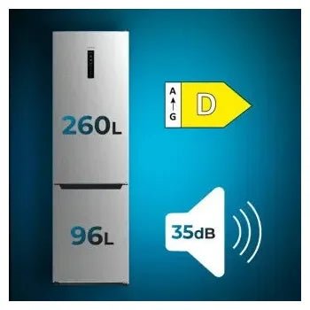 Frigorífico combinado de 356 l de capacidad bolero coolmarket combi 356 inox d de Cecotec 5