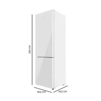 Frigorífico combinado de cristal de 356 l de capacidad bolero coolmarket combi 356 white cristal d de Cecotec 8