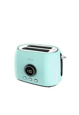 Retro turquoise 2-slice toaster with 6 toasting levels ClassicToast 8000 Blue Double by Cecotec