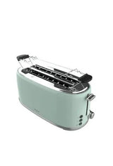 Torradeira retro com 2 ranhuras largas e compridas e com capacidade para 4 torradas toast&taste 1600 retro double green da Cecotec