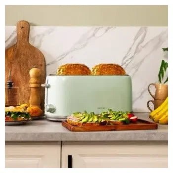 Tostadora retro con 2 ranuras anchas largas y con capacidad para 4 tostadas toast&taste 1600 retro double de Cecotec 8