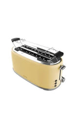 Retro toasters with 2 slots and 4-slice capacity, beige finish - Toast & Taste 1600 Retro Double Beige by Cecotec