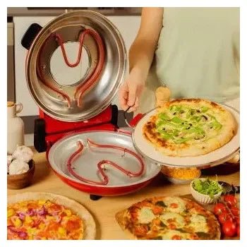 Pizzera eléctrica de 1200 w con temporizador y termostato regulable fun pizza&co mamma mia vista de Cecotec 9