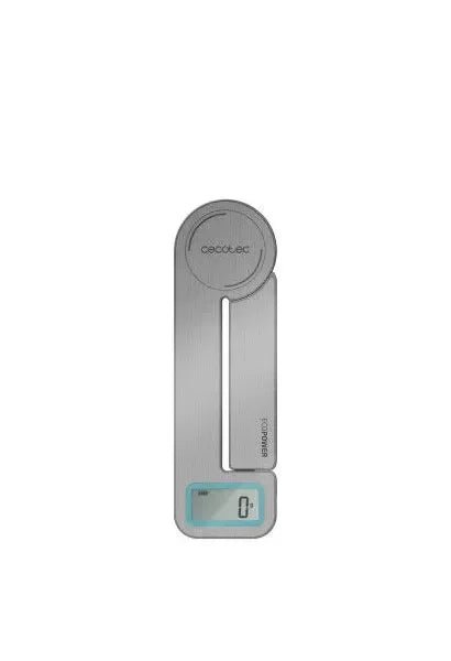 Báscula de cocina sin pilas plegable con pantalla lcd y capacidad de hasta 5 kg cook control 10100 de Cecotec
