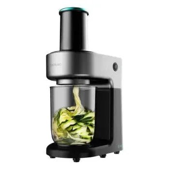 Espiralizador de verduras de 80w con 4 cuchillas de acero inoxidable y recipiente de 1l spiralchef 400 de Cecotec 2