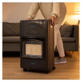 Estufa de gas plegable de 4200 w con cuatro ruedas y triple sistema de seguridad ready warm 4000 slim fold de Cecotec 6