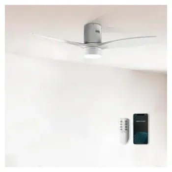 Ventilador de 40 w con protección contra el agua y lámpara led energysilence aero 5600 aqua white connected de Cecotec 5