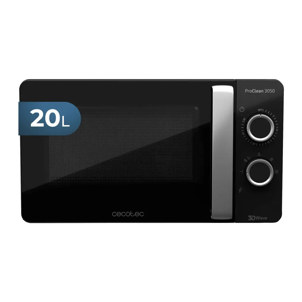 Microondas ProClean 3050 de 20L 700W con Ready2Clean 6 Niveles Temporizador 30min Descongelar Negro y Plata de Cecotec 2
