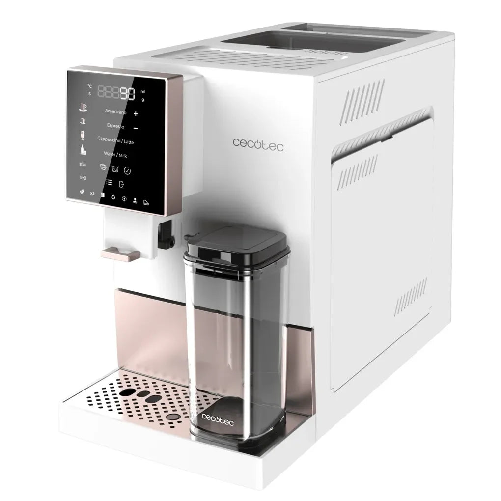 Cafetera superautomática Cremmaet Compactccino White Rose 19 bares tanque de leche y sistema Thermoblock de Cecotec 3