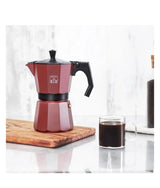 Italian Coffee Maker Cumbia Mokclassic 900 Garnet Aluminum 9 Cups Easy Cleaning and Compatible with All Stoves from Cecotec