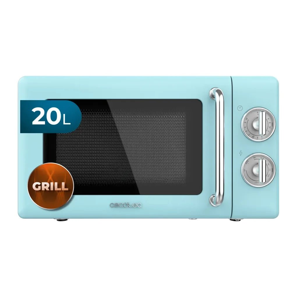 Microondas ProClean 3110 Retro Blue 20L 700W con grill compacto y eficiente de Cecotec 2