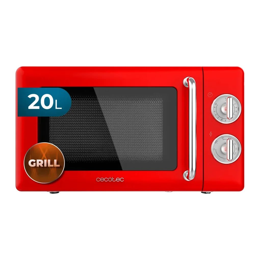 Microondas ProClean 3110 Retro Rojo 20L Grill 700W Eficiencia y Estilo en tu Cocina de Cecotec 2