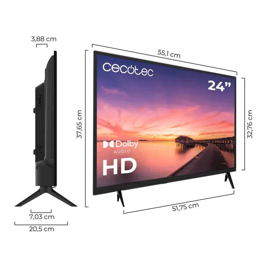 Televisión LED 24 pulgadas con HD Dolby y memoria flash para una experiencia visual superior de Cecotec 3