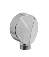 Wall elbow oval shaped for connection to shower hose made of brass with chrome finish TRES