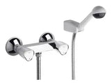 Conjunto de Grifo Ducha Latón Brava 17 cm Cromo Roca