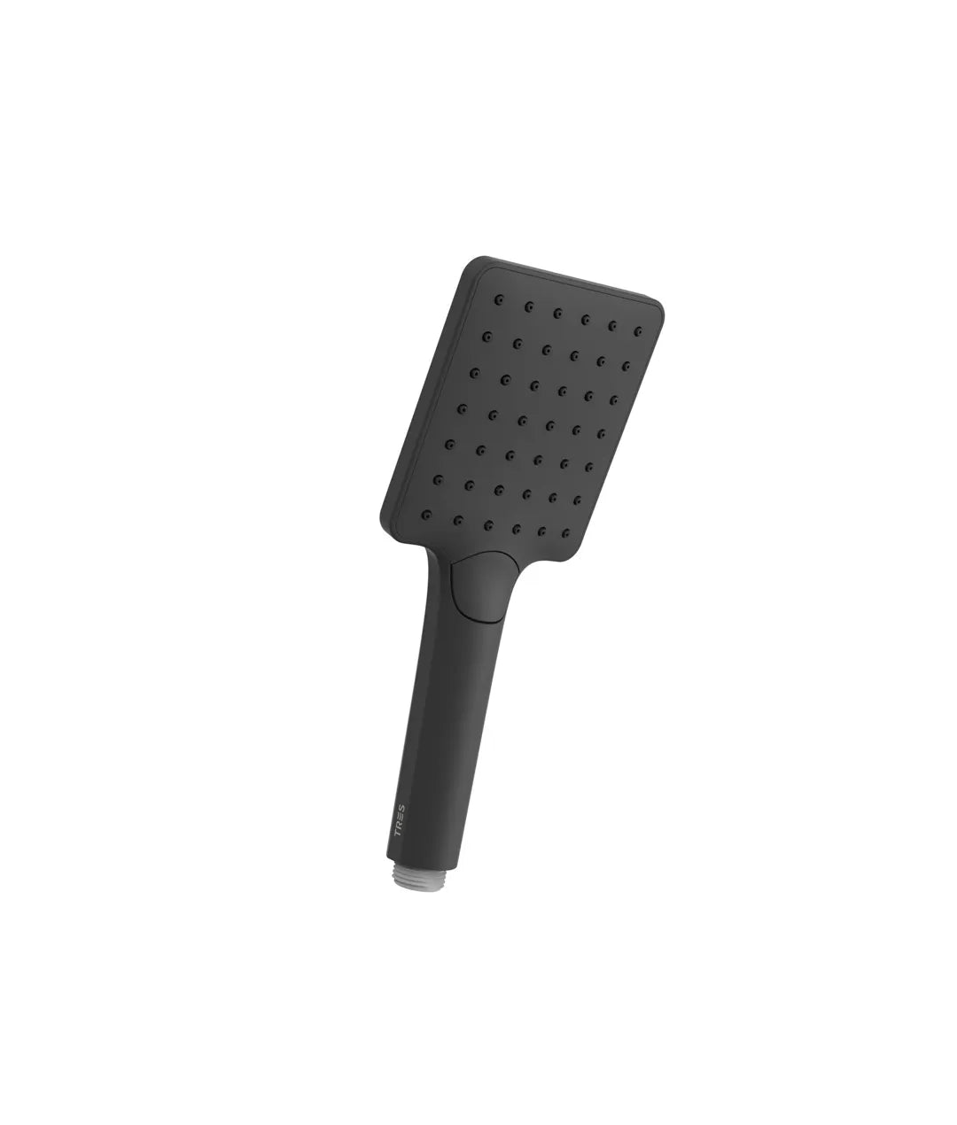 Ducha de mano cuadrada ABS con chorro múltiple en negro mate Complementos Tres 0