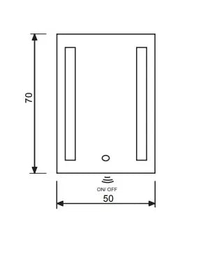 Espejo de diseño rectangular con Iluminación en dos líneas Light LED de Kassandra 2