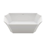 Freestanding Acrylic Bathtub Kandy Fossil Natura White