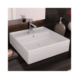 Countertop Basin Square Fossil Natura White