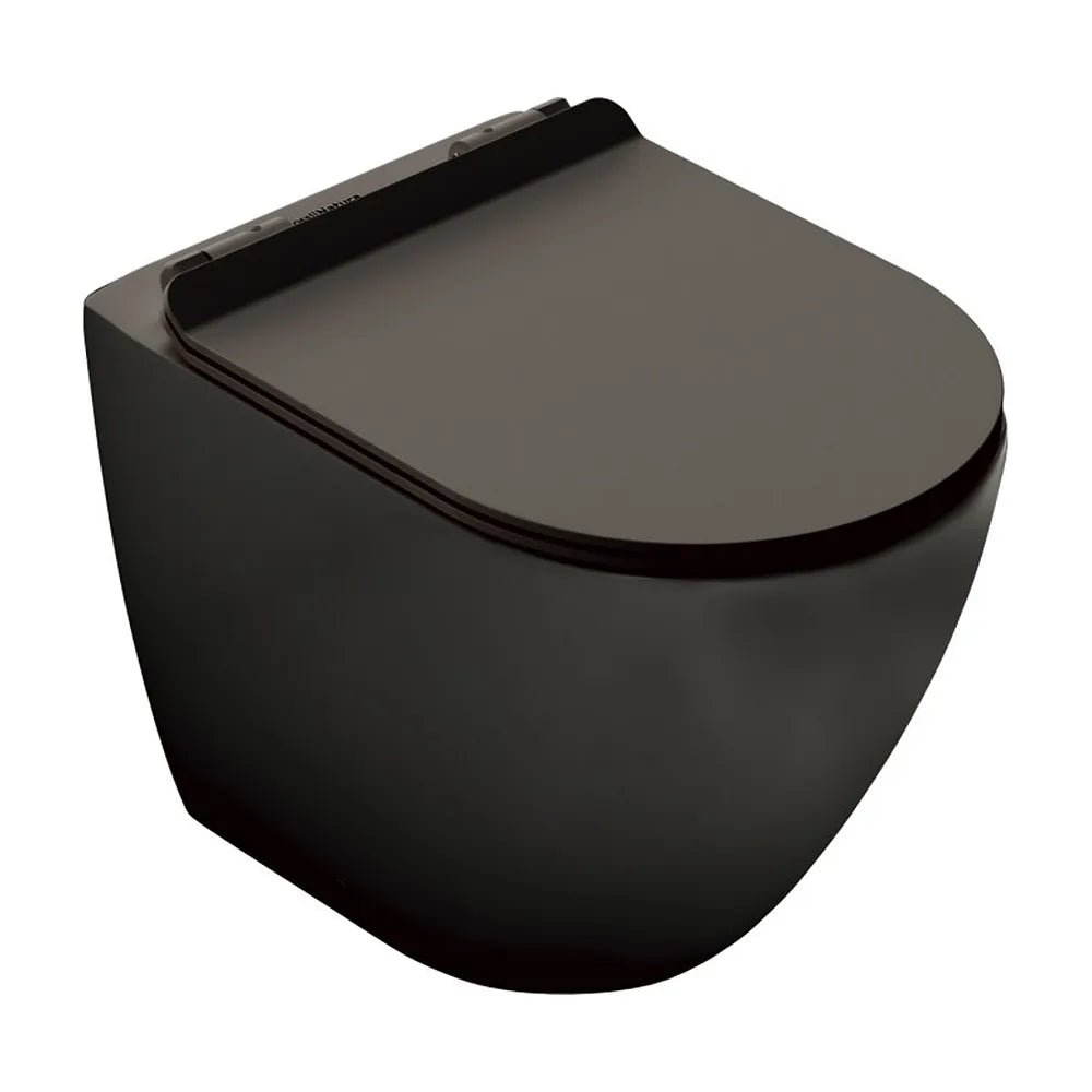 Inodoro Suspendido Rimless Venecia Fossil Natura Negro Mate - Vista 1