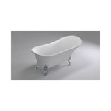Baignoire Îlot en Acrylique Cavelly Fossil Natura Blanc