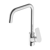 High-Spout Kitchen Sink Mixer Tap Flat Fossil Natura Polished Chrome