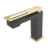 Single-Lever Basin Mixer Tap Saba Fossil Natura Matte Black