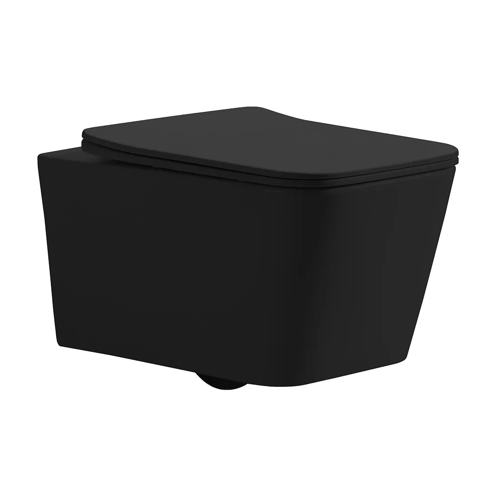 Inodoro Suspendido Rimless Florencia Fossil Natura Negro Mate - Vista 1