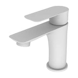 Grifo de Lavabo Monomando Flat Fossil Natura Blanco Mate