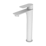Single-Lever Basin Mixer Tap Flat Fossil Natura Matte White