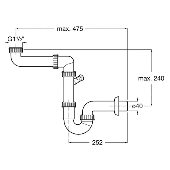 Fregadero con escurridor a la derecha de 84 cm fabricado en acero inoxidable Duo Roca - Vista 6