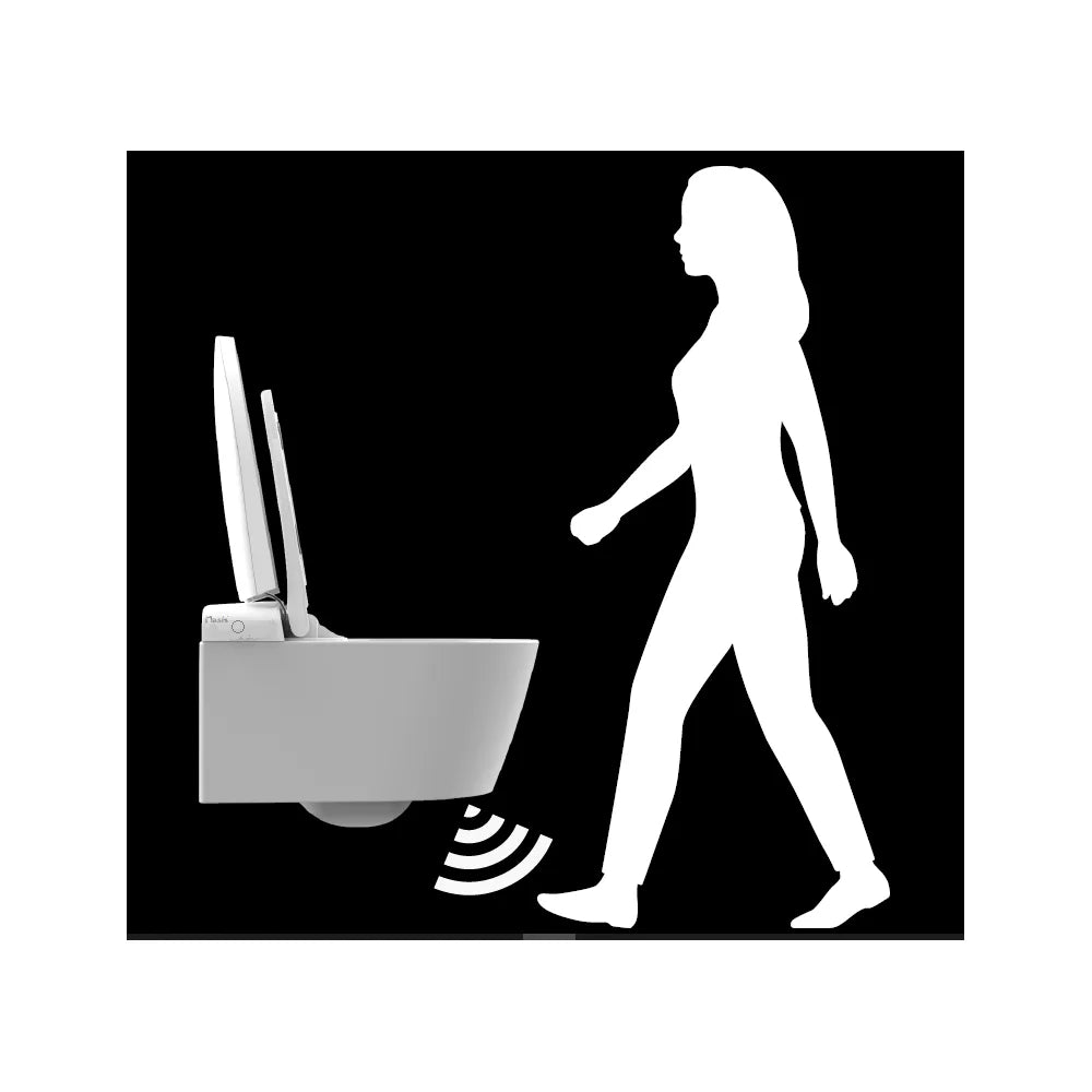 Asiento de Inodoro Inteligente Bidet de instalación suspendida con asiento y tapa automática Eos Pro Nashi - Vista 7