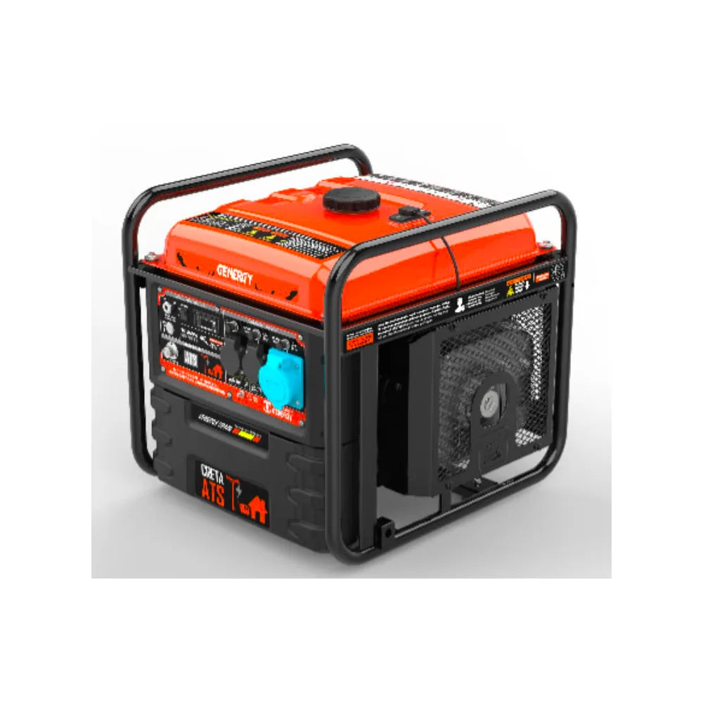 Generador Eléctrico a Gasolina Inverter con ATS Monofásico 7500W Creta Genergy - Vista 2