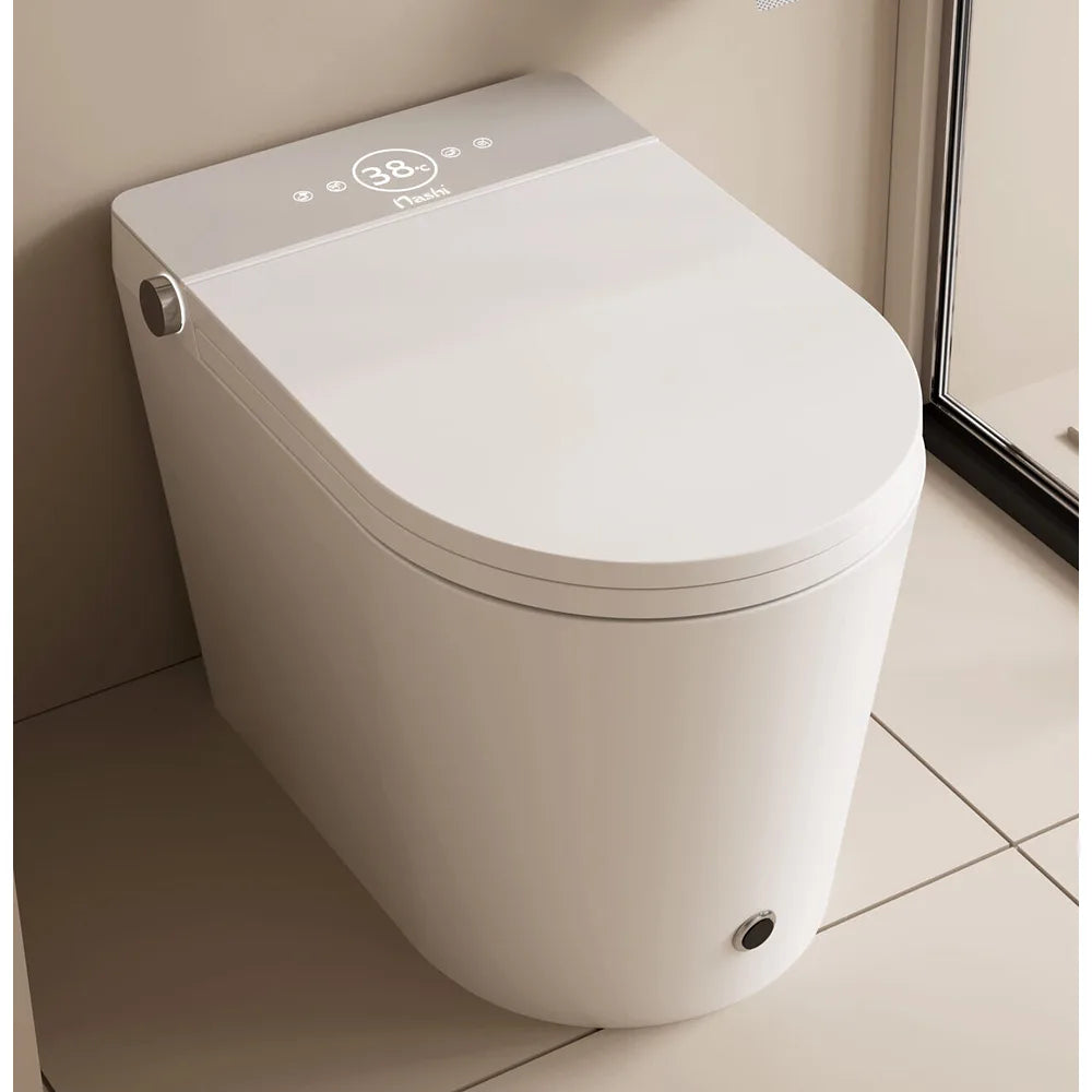 Inodoro Japonés Inteligente con sensor automático fabricado en cerámica blanca Ovian SE Nashi - Vista 2