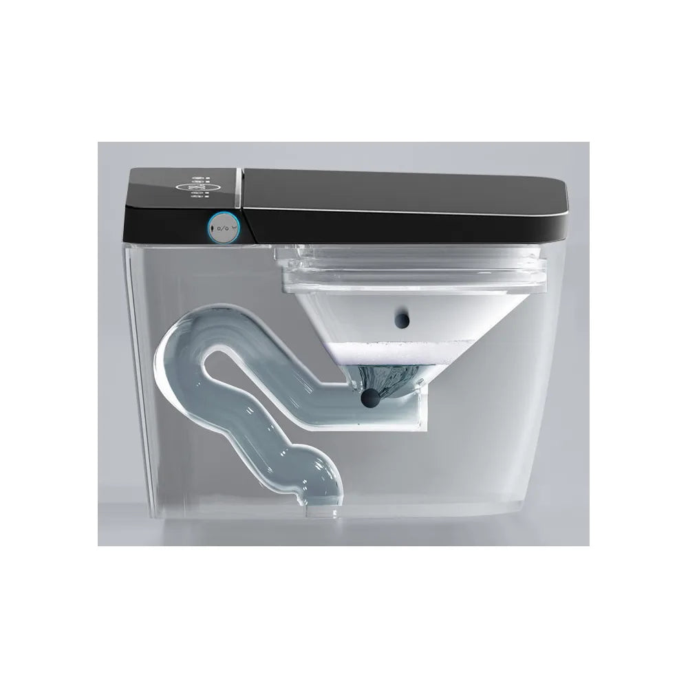 Inodoro Japonés Inteligente con sensor automático fabricado en cerámica blanca Ovian SE Nashi - Vista 7