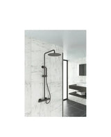 Colonna doccia termostatica realizzata in ottone con finitura color titanio Round Élite GME