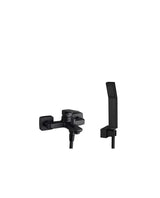 GME Marriot Black Single-Handle Bathtub Faucet - Brass, Ceramic Cartridge, Extendable Hose