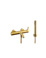 Rubinetto monocomando per vasca realizzato in ottone con finitura color oro Sirio di GME