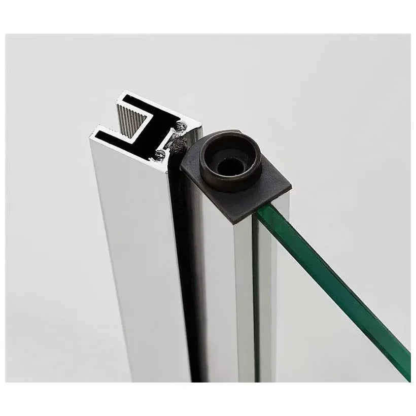 Mampara angular de ducha con 2 hojas abatibles fabricadas en vidrio templado OPEN de GME 4