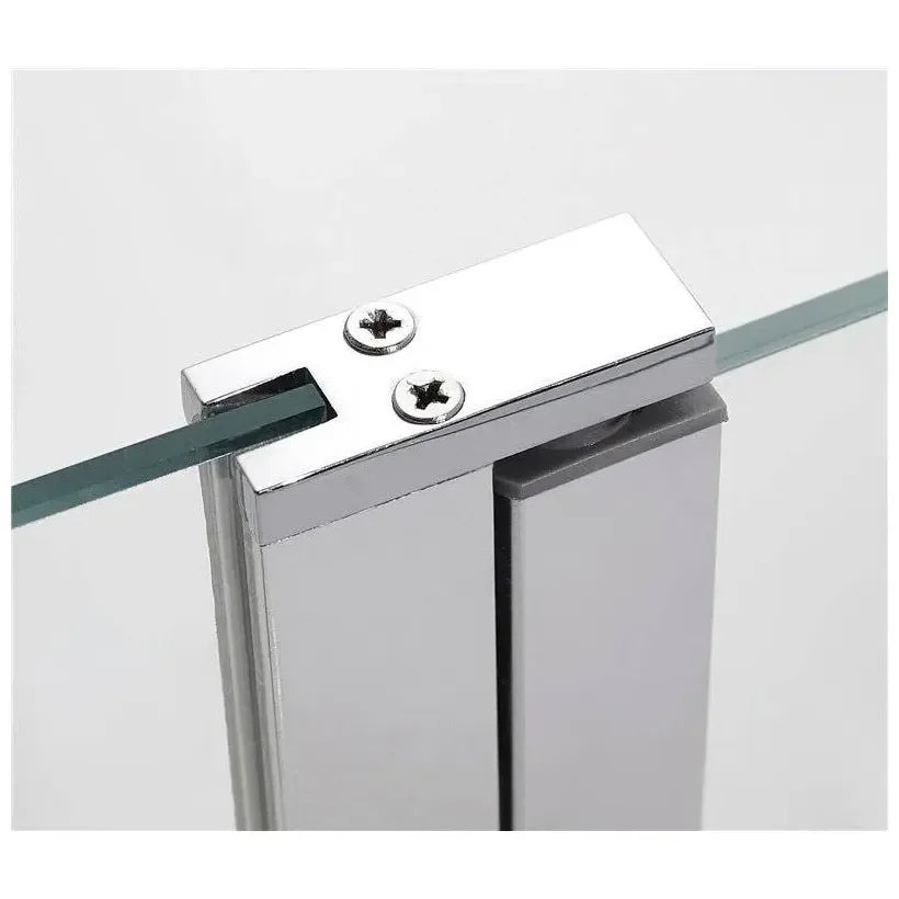 Mampara frontal de ducha fabricada en vidrio de seguridad con 2 hojas abatibles OPEN de GME 2